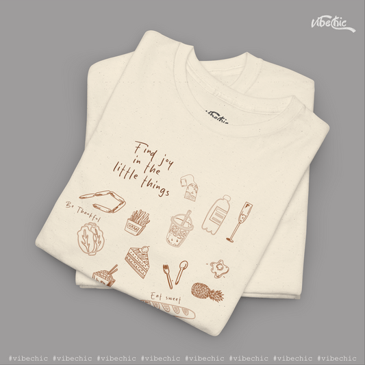Find Joy in Little Things – Unisex Cotton Tee - Vibe Chic Official - Tee Shirt