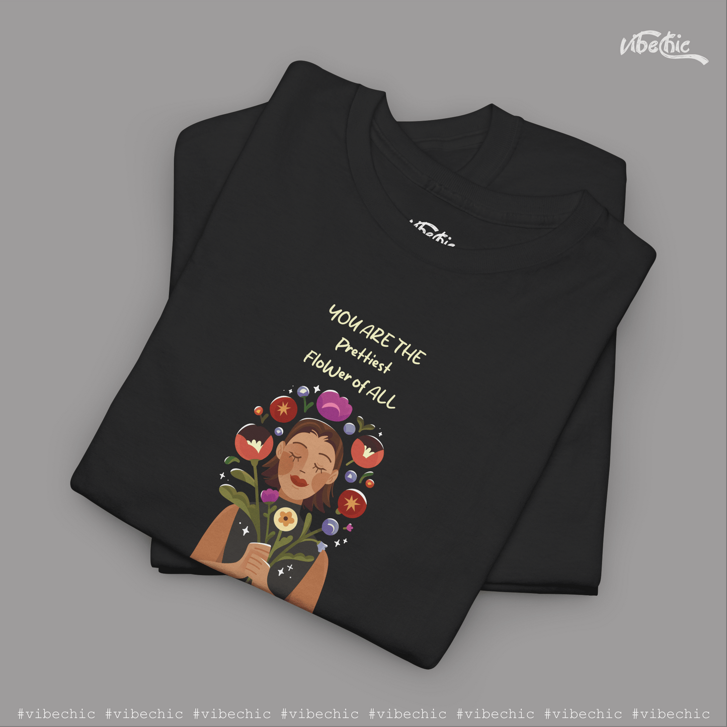 You are Prettiest - Graphic Women Cotton T-Shirt - Vibe Chic Official - Tee Shirt