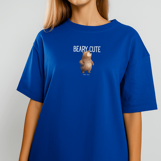 Beary Cute - Drop Shoulder Tee Shirt - Vibe Chic Official - Tee Shirt