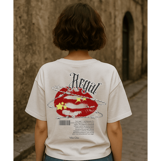 Regal - Girls Drop Shoulder Tee Shirt - Vibe Chic Official - Tee Shirt